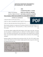 National Institute of Technology Tiruchirappalli End Semester Examination - Jan. 2020 Session