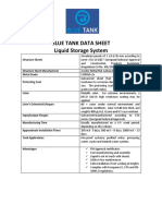 BLUE TANK Liquid Storage System - Data Sheet