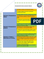 Escala de Apreciación Lectura Semanal Refuerzo