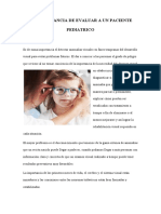 La Importancia de Evaluar A Un Paciente Pediatrica