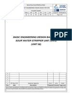 Basic Engineering Design Basis For Sour Water Stripper Unit (SWS) (UNIT 08)