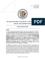 Director, Chief Investment Officer - New Jersey Department of The Treasury, Division of Investment