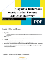 Common Cognitive Distortions of Addicts That Prevent Addiction Recovery