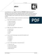 Unit 3 Evaluation (Earth Science)