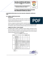 Implementacion en Obra de Plan para Vigilancia, Prevención y Control Del Covid 19