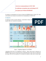 Les Points Forts Des Recommandations de l'ESC 2020 Prise en Charge Des Syndromes Coronariens Sans Sus Décalage de ST