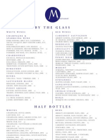 Wine Menu