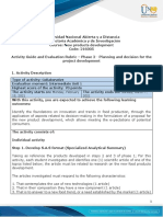 Activity Guide and Evaluation Rubric - Unit 1 - Phase 2 - Planning and Decision For The Project Development