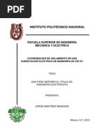 Coordinación de Aislamiento en Una Subestación Eléctrica de Maniobra de 230 KV