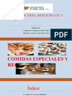 Servicio de Mesa, Restaurante y Banquete Grupo 3 CR