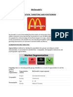 Mcdonald'S: Segmentation, Targeting and Positioning