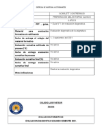 Evaluación Diagnostica Preparacion Del Entorno Clinico 4 Año B