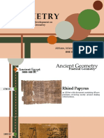 Geometry: A Timeline of The Development On The Field of Geometry