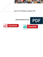 Project Report On Ford Motor Company PDF