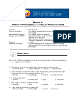 Philosophy Quarter 1 Module 4 Methods of Philosophizing Leading To Wisdom Truth