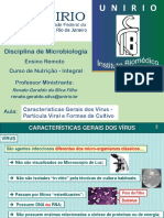 Aula 7.1 - Caracteristicas Gerais Dos Virus - Particula Viral e Formas de Cultivo