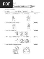 Examen Bimestral de Inglés III B NIDO 2021