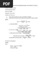 Salma Banu, Department of Commerce and Management, Paper: Cost Accounting Ii, 4 Sem Bcom E Section