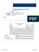 Test 270 Chemistry: Prof. BONELLI - CHEMISTRY EXAM September 7 2021