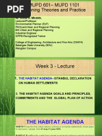 MUPD 601 - MUPD 1101 Planning Theories and Practice: Mr. Josue O. Mirabite