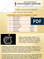 Marketing Management 1St Year 2Nd Sem: Sr. No. Name of The Students Roll No