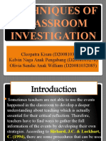 Techniques of Classroom Investigation 1