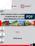 Anexo1 - Nota Tecnica para La Estimacionde Costos de Mantenimiento de Inversiones