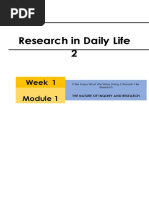 Research in Daily Life 2: Week 1