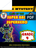 Math Mystery - GRADE 4 - Case of The Super Bad Superhero