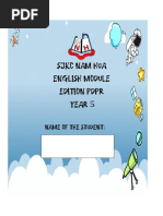 SJKC Nam Hua English Module Edition PDPR Year 5: Name of The Student