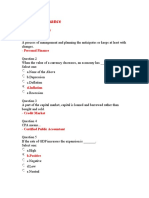 Personal Finance: Prelim Quiz 1 15/15