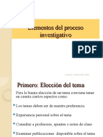 Elementos Del Proceso Investigativo (Síntesis)