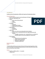 Cardiology - CVS OSCE Checklist