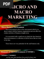 Micro and Macro Marketing