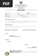 Department of Education: Home Visit Form