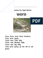 Three Billy Goats Sight Word Set