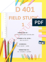 Ed 401 Field Study 1