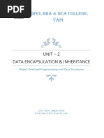 Unit - 2 Data Encapsulation & Inheritance: Rofel Bba & Bca College, Vapi