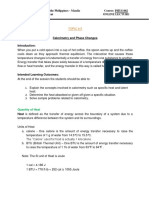 Calorimetry and Phase Changes