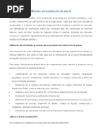 Métodos de Localización de Plantas Industriales