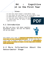 04: Cognitive Development in The First Year: Student Objectives