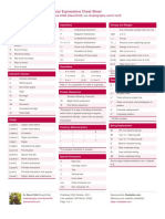 Regular Expressions Cheat Sheet: by Via