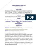 Acuerdo Gubernativo 311-97 Reglamento de La Ley Del Impuesto Al Valor Agregado