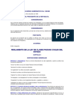 Acuerdo Gubernativo 1220-88 Reglamento de La Ley de Clases Pasivas Civiles Del Estado