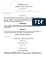 DECRETO NUMERO 1-85 LEY ELECTORAL Y DE PARTIDOS POLÍTICOS (Y Sus Reformas)