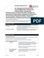 Admissions Criteria: Online Application Form