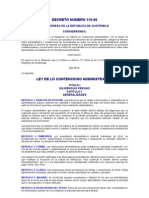 DECRETO NUMERO 119-96 LEY DE LO CONTENCIOSO ADMINISTRATIVO (Y Sus Reformas)