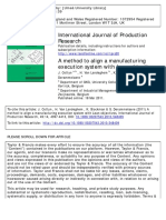 A Method To Align A Manufacturing Execution System With Lean Objectives