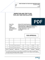 Inspection and Test Plan For LNG Tank Installation