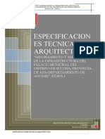 Especificaciones Tecnicas Arquitectura